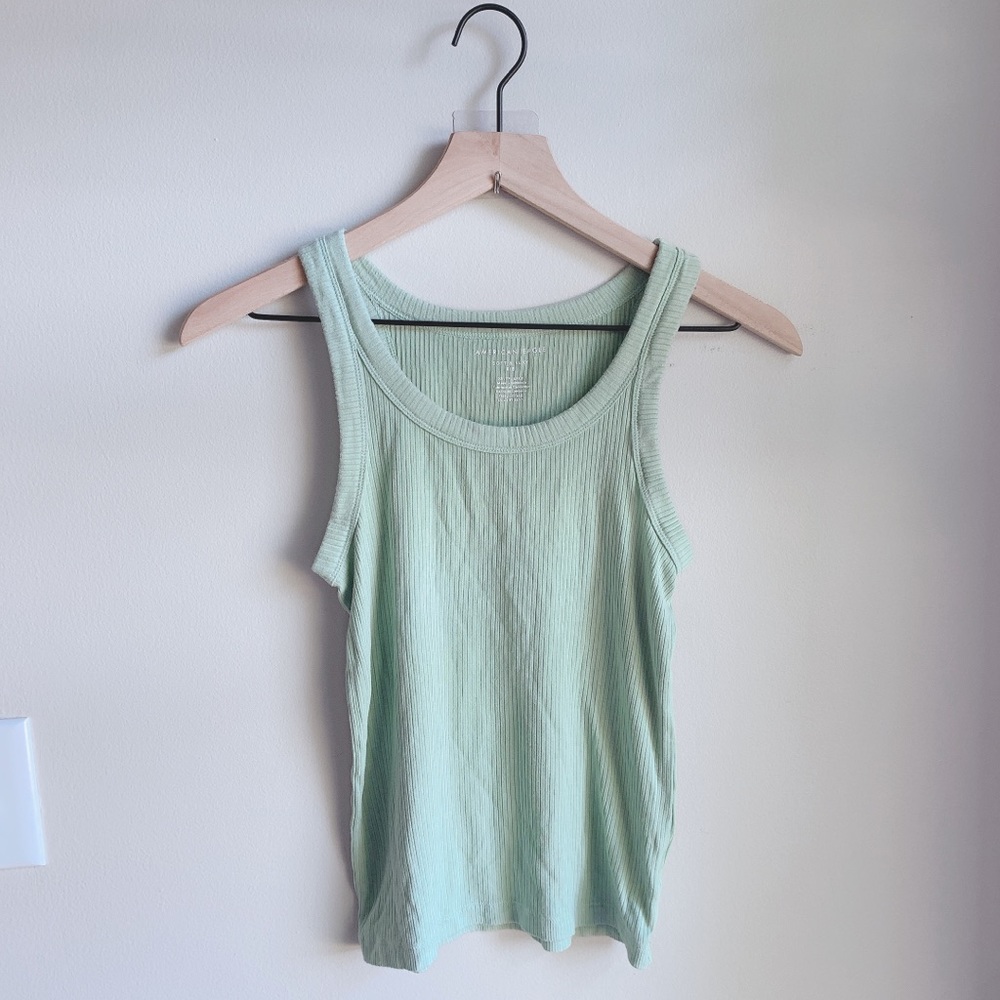 American Eagle soft & sexy sage green rib tank Xs